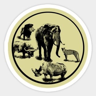 Big Five - Kenya / Africa Sticker